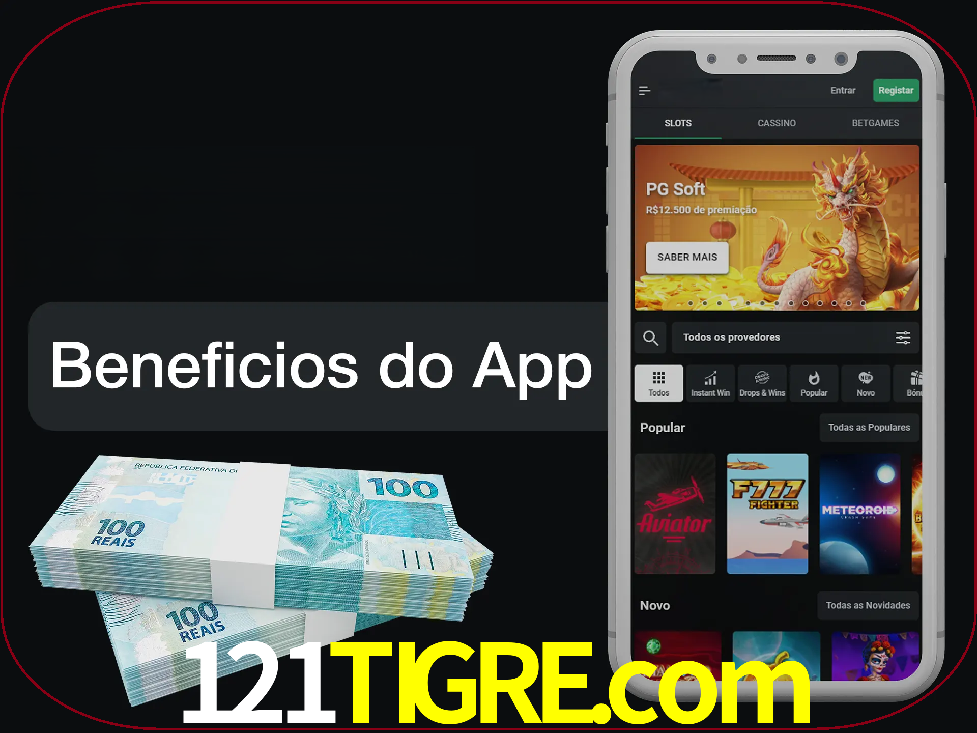 Obtenha todos os benefícios usando o aplicativo.