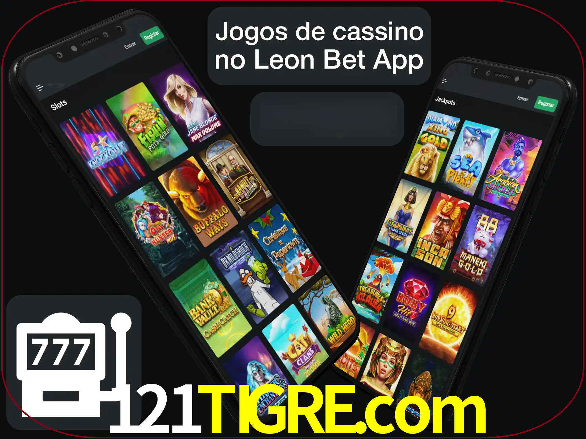 Escolha quais jogos de cassino jogar no app.
